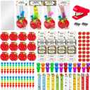 170 Pcs Back to School Gifts for Students First Day of School Party Favors Stationery Set Supplies for Classroom Gifts, Pencils Notepads Bookmarks Rulers Erasers Stampers Treat Bags Rewards Prizes