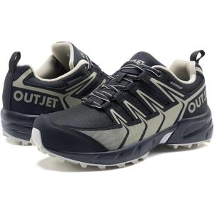 Women's Waterproof Hiking Shoes Lightweight Non-Slip Trails Walking Shoes Outdoor Sneakers (9, Grey)