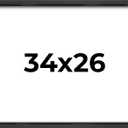 26x34 Shadow Box Frame Contemporary Black | 3/4" Depth of Usable Space| Interior Size 26x34 or 34x26 Inches| UV Resistant Acrylic, Acid-Free Backing, Wall Hangers | Made in USA
