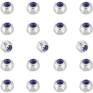 10 x 240Pieces M4-0.7mm Nylon Lock Nuts,SpzcdZa 304(A2-70) Stainless Steel LockNuts for Industrial and Construction Fasteners;Standard Metric Thread Nylock Nuts