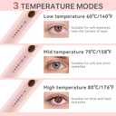 Heated Eyelash Curler, 10s Fast Heating 3 Temp Settings, Eye Lash Curler Heat with Eyelash Comb, Quick Natural Curling Eye Lashes,Natural Curling 24H for Women - Pink