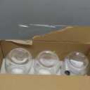 ComSaf 25oz Airtight Glass Canisters with Lids Set of 6, Round Food Storage Jar Container with Clamp Lids for Kitchen Canning Cereal Coffee Pasta Sugar Beans Spice, Clear Mason Jars with 12 Labels