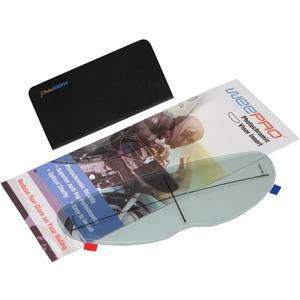 Photochromic and Anti Fog Insert Film for Motorcycle Helmet Visor,Inner Auto Darkening Layer Transitions Clear Indoors to Dark in Sunlight,Easy Peel and Stick Installation,3.66" x 10.7"