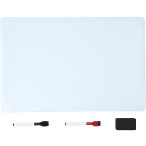 Amazon Basics Magnetic Dry Erase Board for Fridge, Whiteboard Sheet, 20" x 13", with 2 Markers and Eraser