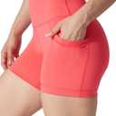 90 Degree By Reflex Womens High Waisted Biker Shorts Ribbed Workout Yoga Running Tummy Control Spandex Short (M)