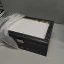 Leather Watch Box and Sunglass Glasses Case Organizer and Jewelry Display Drawer Lockable Case Organizer Black
