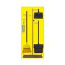 NMC SBK107AL 5S Janitorial Shadow Board, Yellow/Black, 68"X30", Heavy-DutyAluminum (Combo Kit)