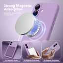 Magnetic for iPhone 17 Case, Compatible with MagSafe, [Full Camera Protection][Screen Protector] Silicone Shockproof Protective Phone Case for iPhone 17 6.3", Light Purple