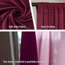 10 x 7 Feet Burgundy Backdrop Curtain for Partie, Background Curtains for Photoshoot, Birthday, Wedding, Halloween, Thanksgiving, Christmas Day, New Year Party Decorations 5Ft x 7Ft, 2 Panels