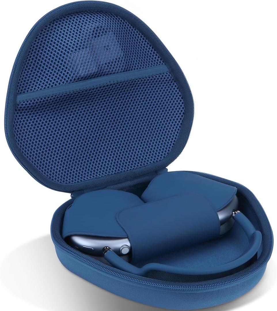Hard Case Compatible with Apple AirPods Max Over-Ear Headphones (Blue Case)