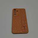 OOK Compatible with Samsung Galaxy S24 Plus Case with Wrist Strap, Leopard Silicone Shockproof Protective Slim Anti-Scratch Cheetah Cover for Women Girls, Brown