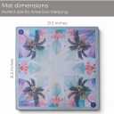 American Mahjong Mat, Rolled Neoprene, Bloom Floral, 31.5 x 31.5 inches