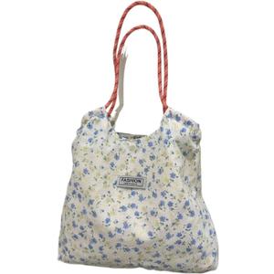 JINFANRUI Shoulder Bag for Women cute floral tote crossbody bag Canvas Shoulder Hobo Bag with handle for travel shopping (Blue)