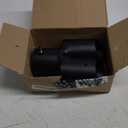 2.5" Inlet Dual Exhaust Tip, Straight Exhaust Pipe with Screw, Stainless Steel Muffler Exhaust, Tail Pipe Muffler Tip, Auto Fashion Modificed Parts, Universal Rear Tip Pipe for Cars (Black) (1 PC, Matte Black #Curved Bevel Mouth)