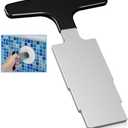 POOLHOUR Pool Plug Removal Tool for Replacing Pool Plumbing System, Metal Eyeball Seat Removal Tool with Handle Grip for Inground Pool, Black, Pack of 2