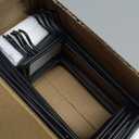 6 Pack Literature Display Shelf for Pegboard, Metal Wire Peg Board Magazine Holder, Pegboard Shelves Accessory for Trade Shows, Exhibitions, Offices, and Retail Stores, Black