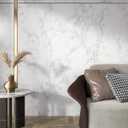 Stickyart 24"x160" Thick White Marble Contact Paper for Bathroom Countertops Waterproof Granite Look Marble Effect Interior Film Vinyl Self Adhesive Removable Marble Contact Paper for Countertops