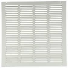 EZ-FLO 17.5x 17.5  Inch (Duct Opening) Return Air Vent Cover for Wall or Ceiling, Solid Steel Return Air Grille, HVAC Vent Cover, White, 61641