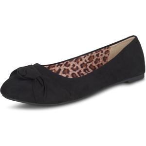 Women's flats with knot front Cute Ballet Flats for Women Casual or Dressy shoes for women Comfortable flats womens shoes (9, Black)