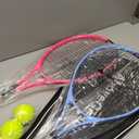 AboveGenius Neon Tennis Rackets 2 Pack for Adults- 27" Lightweight Aluminum Tennis Racquet Set with 3 Balls & Bag- Vibrant High-Visibility Matte Finish for Men Women Beginners, 27 inches , 105 square inches