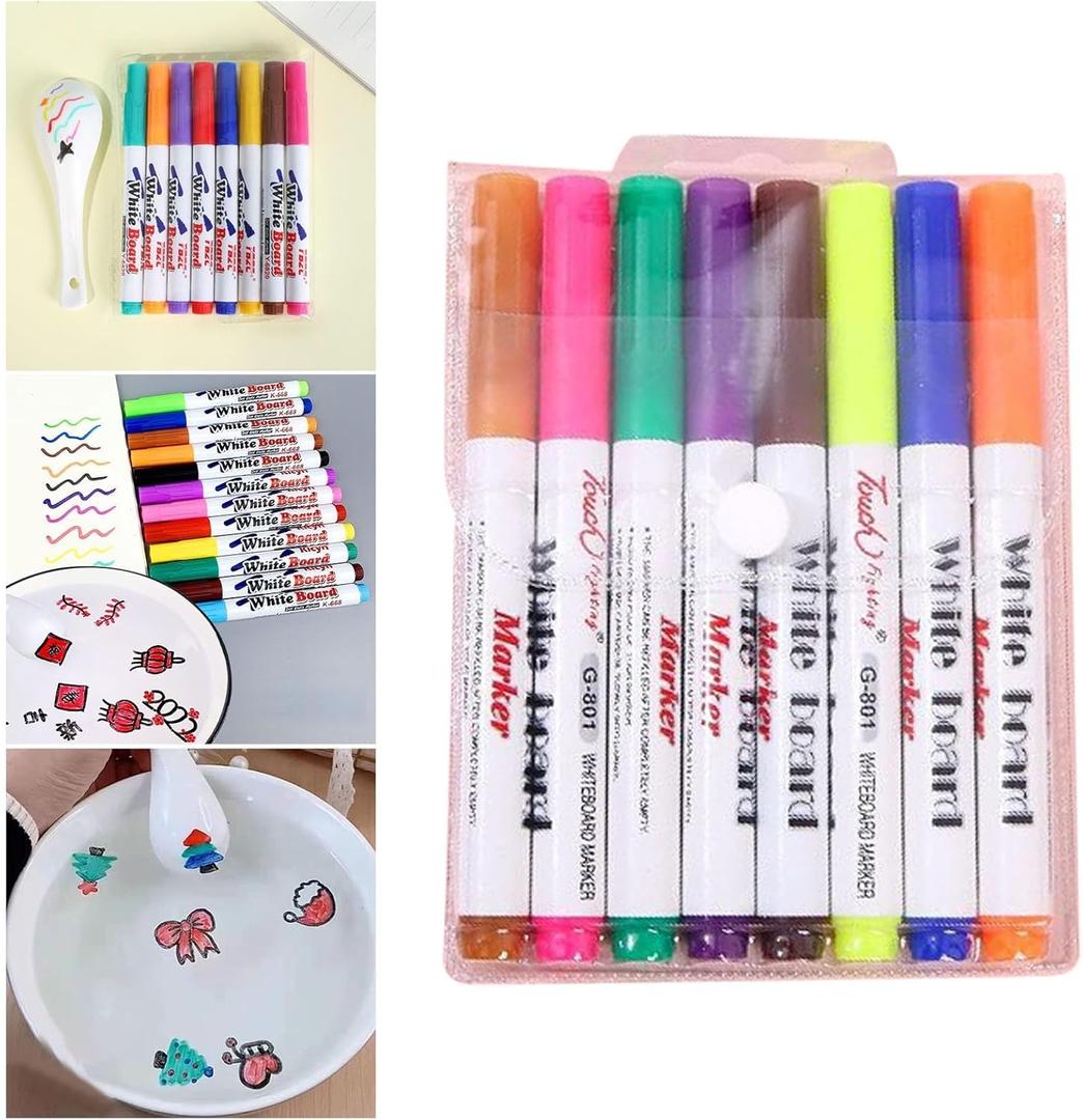 Dry Erase Markers, Washable Markers for Kids, Fine Tip Whiteboard Markers, 12 Pack, Washable, for Kids' Drawings Office, Home, or Planning Dry Erase Board