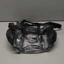 MAY TREE Clear Bag for Stadium Events 12612 Clear Tote Lunch Bag with Reinforced Strap for Work, Concert and Sports, Black