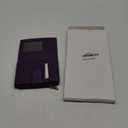 Small Wallet Women RFID Blocking Soft Leather Bifold Compact Card Holder Wallet for Women with Zipper Coin Pocket 4 ID Window (Deep Purple)