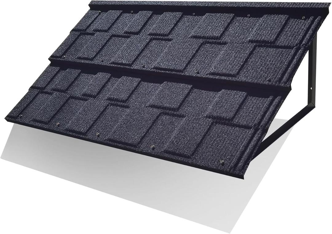 Black Shingle Awning For Business Building 16" by 16.5" by 52"
