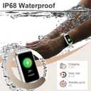 Smart Watch,Fitness Tracker Watch 7 Day+ Battery with Heart Rate/Step Counter/Calories/spO2/Sleep Monitor,IP68 Fitness Smart Watches for Women Android&iOS Silver