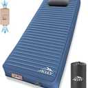 Self Inflating Sleeping Pad with Electric Pump, 4" Ultra-Thick Memory Foam Camping Pad with Pillow, 9.5 R-Value Insulated Camping Mattress, Navy Blue