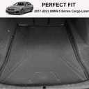 Floor Mats & Cargo Mat for 2017-2023 BMW 5 Series G30 (Without Spare Tire Compartment) - All Weather Custom Fit Car Floor Liners for M5(F90) 530i 540i 540d M550i (Not for G31/530e/Touring/Wagon)