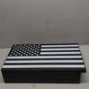 American Flag Gun Concealment Case, American Flag Wall Hanging Concealed Gun Cabinet, Combination Lock All Iron Frame for Police Gift (17" x 10" x 3")