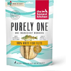 The Honest Kitchen 100% White Fish Filets Dog Treats, 3 oz (Wishes)