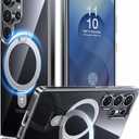 TORRAS for S25 Ultra Case, [4X Military Grade Drop Tested] [Build in Stand] [Fit for Magsafe] Shockproof Slim Protective for Samsung Galaxy S25 Ultra Case Clear