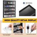 Graded Card Display Case with LED Light, Large Baseball Card Frame