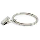 Ivilon Curtain Rings - Set of 14 Decorative Drapery Rings Curtain Clip Rings with Strong Clips 2" Diameter - Color Brushed Nickel