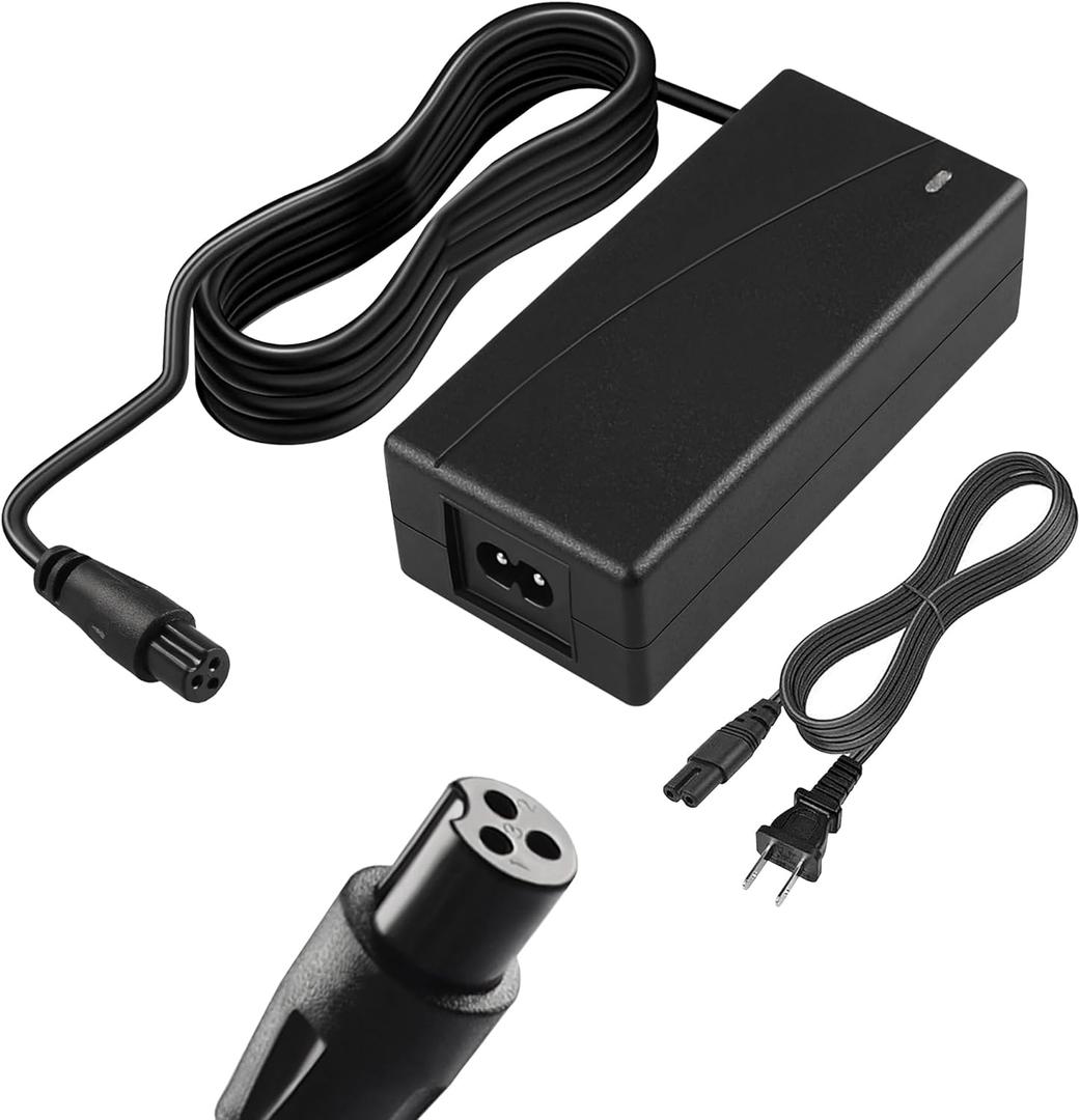 42V Charger 3-Prong Inline Connector for 36V Pocket Mod/Dirt Quad/Sports Mod Electric Scooter Lithium Battery Power Supply, Battery Charger for Electric Scooter