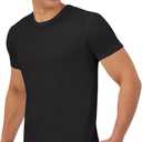 Hanes Men's Ultimate Comfort Fit Cotton Stretch Crewneck Undershirts, Multipack (Black, XL)