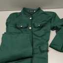 Women 2 Piece Business Suit Elegant Blazer Jacket and Skirt Sets Work Formal Office Clothes Suits (Large, Green)