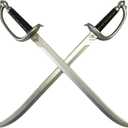 Set of Two 30-Inch Foam Pirate Cutlass Swords - Perfect for Cosplay, Role-Playing, and Halloween Costume Props. Safe and Durable Training Swords for Teenagers and Adults
