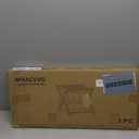 White Bamboo Luggage Rack with 4 Storage Compartments Foldable Suitcase Stand, Luggage Rack for Guest Room , 150lbs Capacity, Sturdy,