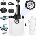 3L Manual Brake Bleeder Fluid Pump, One Person Brake Fluid Extractor with 1L Extractor Bottle&5 Master Cylinder Adapters Compatible with Toyota, Lexus, BMW,Chrysler, Dodge, Jeep, Nissan, Ford ,GM etc