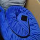 3 Inch Memory Foam Camping Mattress, Dual Layer Thick Sleeping Camp Pad for Car Tent Cot, Roll-Up Portable Glamping Floor Bed for Guests Sleepover (Lapis Blue)