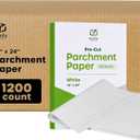 Comfy Package [Case of 1,200] 16 x 24 Inch Pre-Cut Parchment Paper Baking Sheets, Non-Stick - Parchment Paper Sheets for Baking & Cooking - White