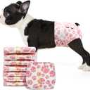 Dono Dog Diapers Female, Disposable Doggie Diapers, Super Absorbent Puppy Diapers with Adjustable Tail Hole, Wetness Indicator for Cats Doggy in Heat Period, X-Small, 16 Count