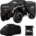 600D ATV Cover Waterproof Heavy Duty Trailerable 4 Wheeler Cover Waterproof Outdoor Quad Cover All Weather Season UV Protection for Polaris Kawasaki Yamaha Suzuki Honda