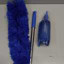 Cobweb Duster with Extension Pole, Washable Cleaning Duster Kit with 2 Duster Heads, Cobweb Duster, Corner Brush, Aluminum Telescoping Pole for Ceiling Fan (Blue)