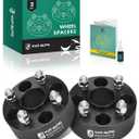 YHTAUTO 4x100mm Hub Centric Wheel Spacers 2" Compatible with Honda, Acura, Kia, Mini & Mitsubishi Models, Integra, CRX, Tire Spacers w/ M12x1.5 & 12.9 Grade Studs, 56.1 mm Hub Bore 4 Lug 2PCS Black (2 Inch Thickness)