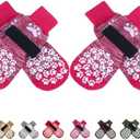 EXPAWLORER Anti Slip Dog Socks to Prevent Licking Paws, Dog Shoes for Hot Pavement, Dog Booties for Small Medium Large Senior Dogs, Traction Control Boots & Paw Protectors for Hardwood Floors Rose.Size: S