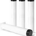 12 Inch Metal Furniture Legs - Stainless Steel, Adjustable, White, Round Cabinet Legs for Coffee Table, Cabinet, Desk, Sofa, Shelves - Pack of 4